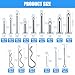 122Pcs Cotter Pin Hair Pin Clevis Pin Assortment Kit,R Clips Retaining Hair Pins Assortment, Including Single Hole Clevis Pin&Split Cotter Pin&R Clip Hitch Pin for Trailer Latch, Zinc-Plated