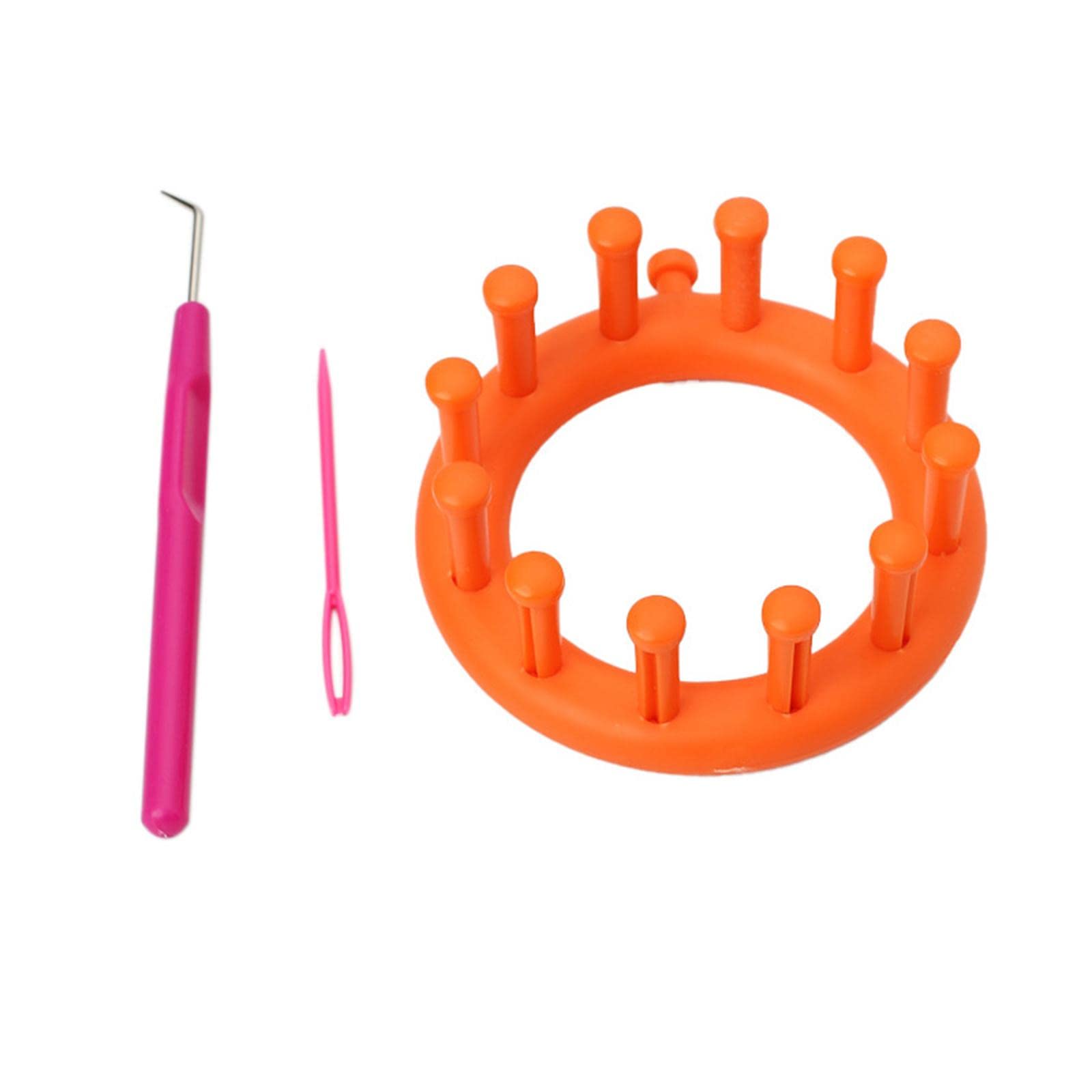 HEAVENGLOW Small Round Loom for Beginners with Loom Pick Tool & Pin Weaving Loom Crafts | Needlecrafts & Yarn | Crocheting & Knitting | Knitting Boards & Looms-image-48