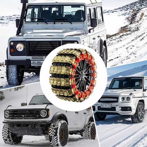 Cadenas de invierno para coche antideslizantes con diseño de garra engrosada 7