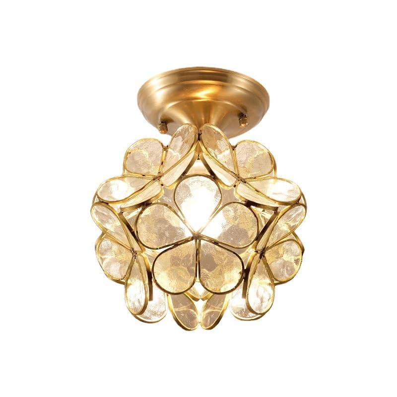 Suspension design fleur luminaire transparent pour ambiance de chambre chaleureuse