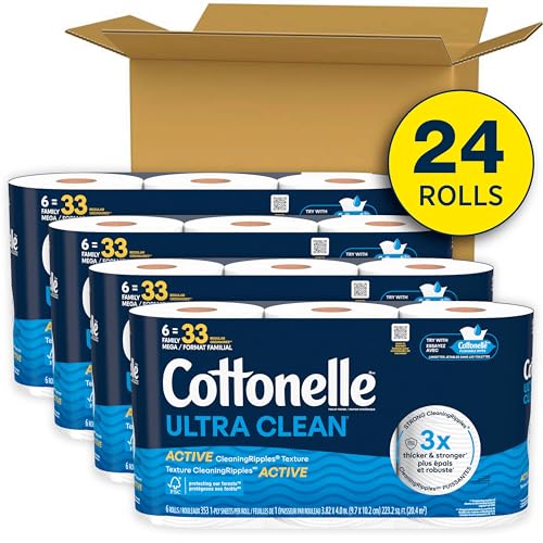Cottonelle Ultra Clean Toilet Paper 24 Mega Rolls - 15% Off
