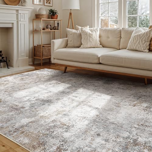 Uermei Alfombra Gruesa De 5 X 7 Pies, Lavable, Neutral, Moderna, Abstracta, Suave, Antideslizante, Para Dormitorio, Debajo De La Mesa De Comedor, Decoración Del Hogar, Oficina, Color Marrón Y Gris 1 Uermei Alfombra Gruesa De 5 X 7 Pies, Lavable, Neutral, Moderna, Abstracta, Suave, Antideslizante, Para Dormitorio, Debajo De La Mesa De Comedor, Decoración Del Hogar, Oficina, Color Marrón Y Gris 1