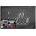 Gorilla Grip Original Durable Rubber Door Mat, 29 x 17, Heavy Duty Doormat, Indoor Outdoor, Waterproof, Easy Clean, Low-Profile Mats for Entry, Garage, Patio, High Traffic Areas, Charcoal Hello