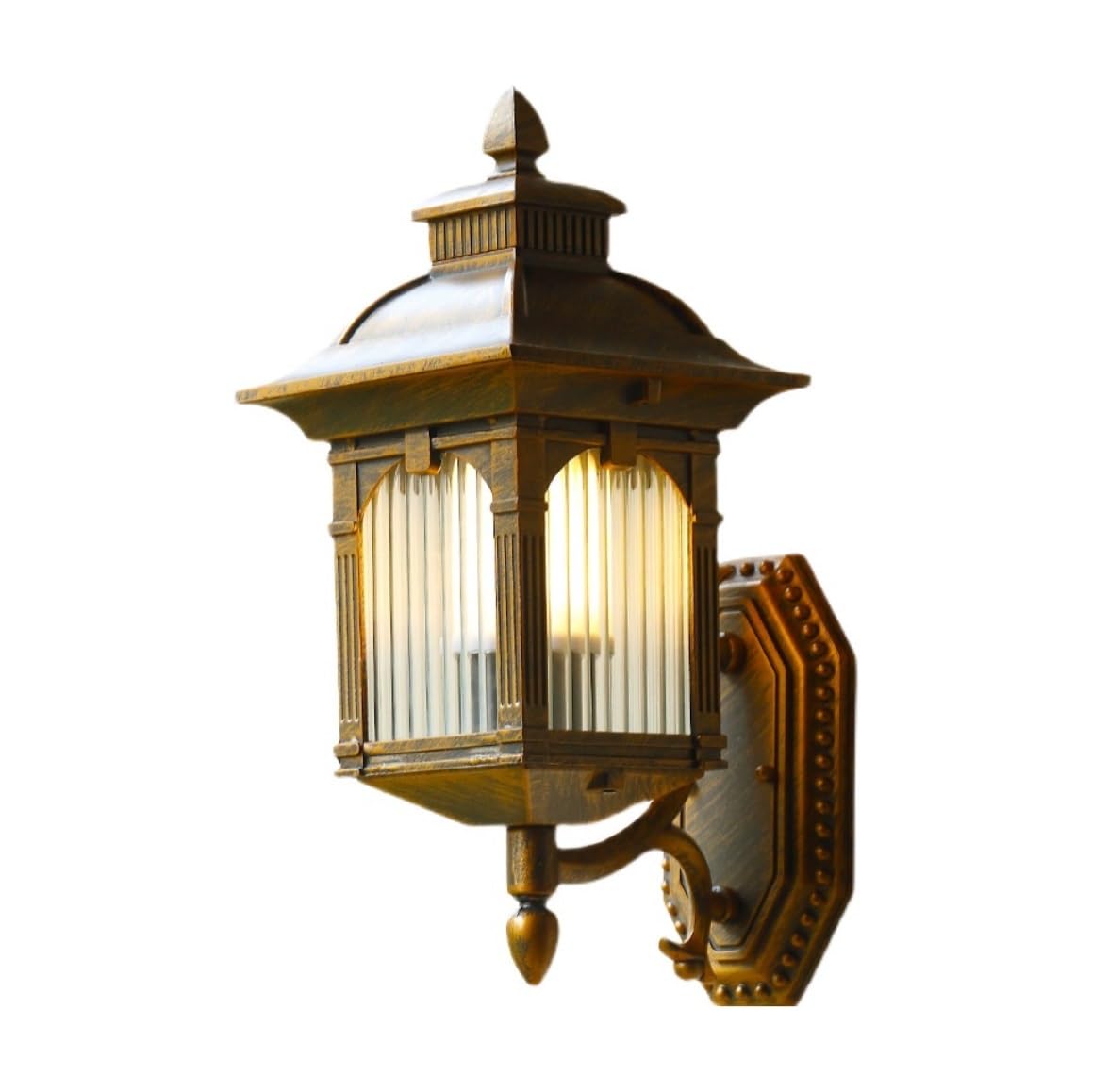 CVdrtyED Outdoor Wall Lights Aluminium Outdoor Wall Sconce Glass Lantern E27 Lamp Waterproof Garden Light Terrace Patio Porch Durable Porch(Bronze)