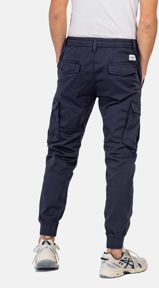 Reell Reflex Rib Cargo - Jogger Cargohose für Herren mit Kordelzug und elastischem Bund - Regular Tapered Fit - Hose aus Baumwolle