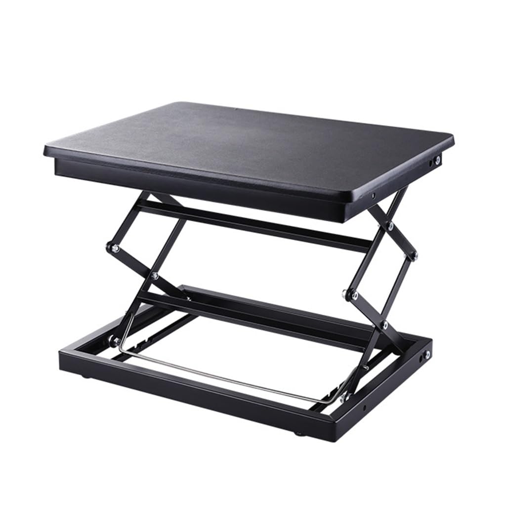 MYUYEE Height Adjustable Standing Desk Converter, Ergonomic Sit To Stand Up Riser, Computer Monitor Workstation, For Home Offcie (Black)