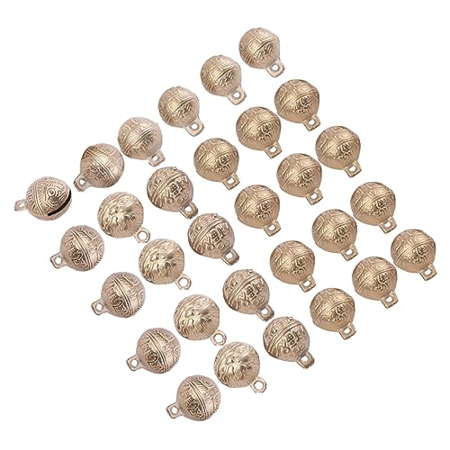 Happyyami 30pcs 14mm DIY Tiger Head Bells Accessories Miniature Jiggle Bells for Crafts