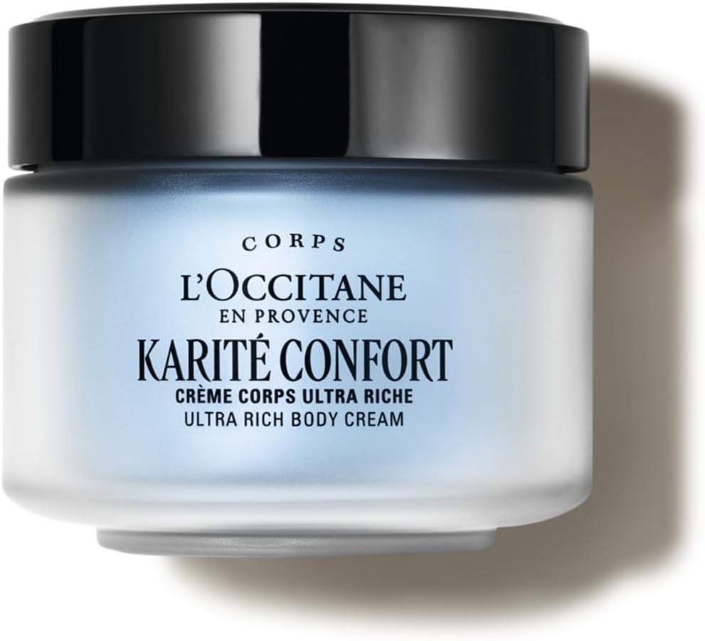 L’Occitane Shea Butter Ultra Rich Body Cream, Nourishing Moisturizer for Dry, Sensitive Skin, Fast Absorbing, Refillable, Vegan Skincare, Light Scent