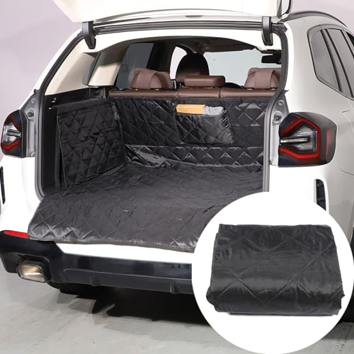 Qiosreui Cargo Liner Dog Seat Cover for BMW X3 2018-2024, Waterproof Pet Trunk Cargo Cover Mat, Non-Slip Pet Cargo Liner, Scratch Proof Trunk Liner, Trunk Mat with Bumper Flap Protector