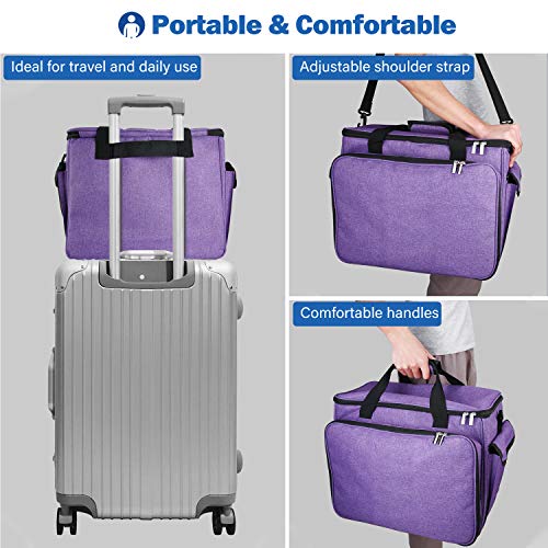 ProCase-Sewing-Machine-Tote-Bag-Universal-Carrying-Case-for-Most-Standard-Size-Sewing-Machine-Brother-Singer-and-Janome-with-Sewing-Accessories-Storage-Pockets-and-Shoulder-Strap-Purple