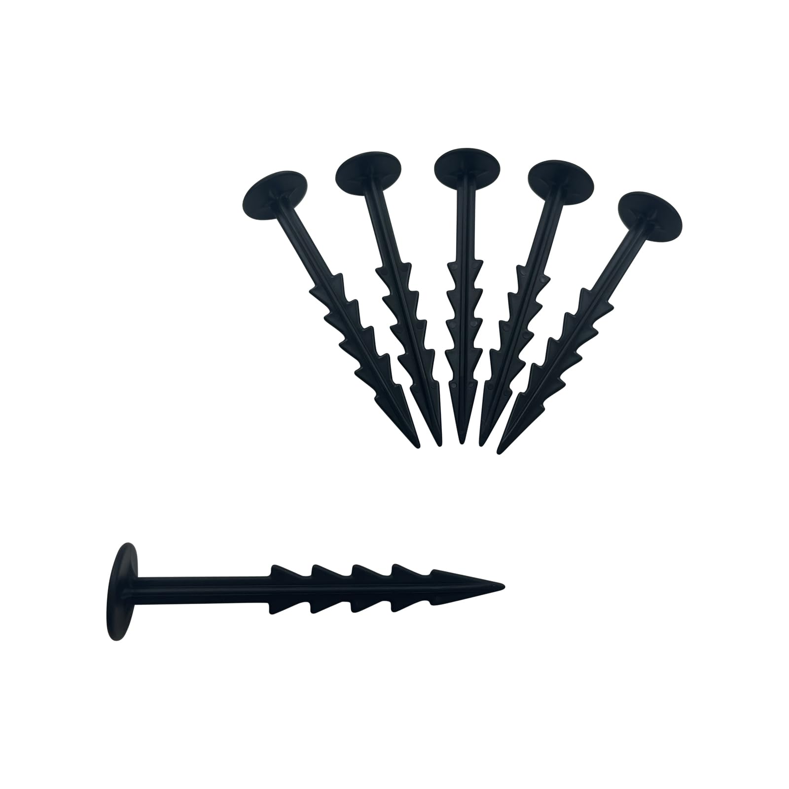 Oakland Gardens 6" Ground Garden Weed Barrier Membrane Pins Fabric Hooks Plastic Staples Pegs- 1000 Pegs