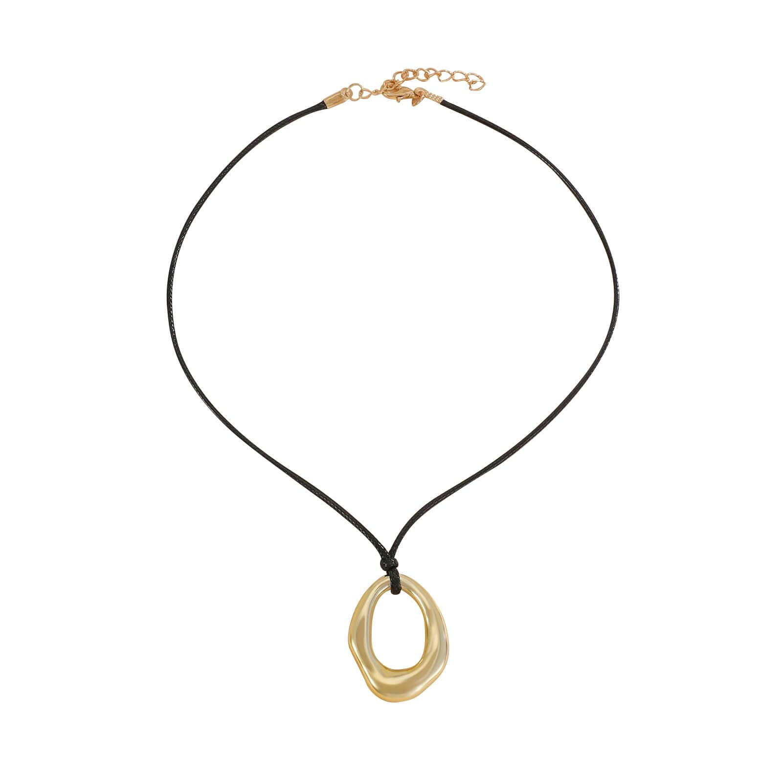 motoeye Trendy Heart-Shaped Geometric Pendant Necklace for Women - Hollow Out Irregular Design, Fashion Jewelry for Casual & Party Outfits