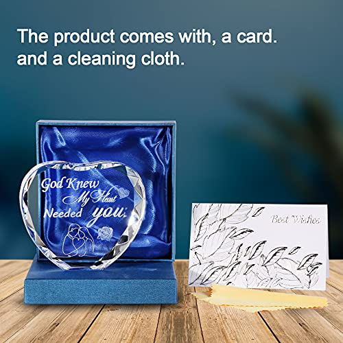 Love Gifts For Her On Anniversary, K9 Crystal Ornament Sign Engraved Loving Quotes, Glass Plaque Romantic Keepsake Presents For Wife Husband #TOP4