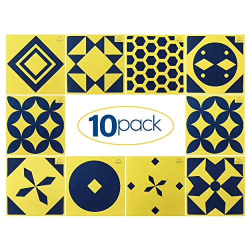 Walker Essentials Swedish Dishcloths -XL Reusable Paper Towels - Durable Cleaning Cloths for Kitchen, Dish Washing, Outdoors, and Bathroom -Odor-Free Eco-Friendly 70llulose-30%Cotton-10pack-Yellow