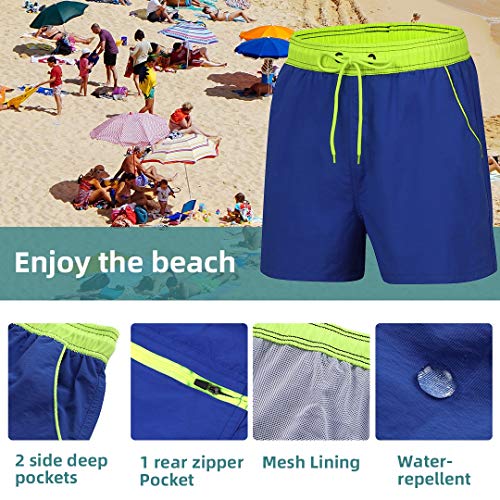 Pioneer Camp Men's Swim Trunks with Back Zipper Pockets and Mesh Lining Quick Dry Athletic Swimwear Shorts Bathing Suit4