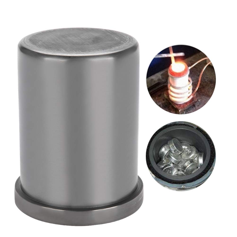 Crisol De Grafito Con Tapa Para Fundir Metales - 3.5x3.5x3.5 Cm, Para Oro, Plata, Cobre, Uso En Horno, Fundición Casera