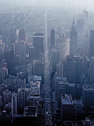 Toile imprimée NY Aerial Straight Road Pete Seaward pour s'évader depuis son salon