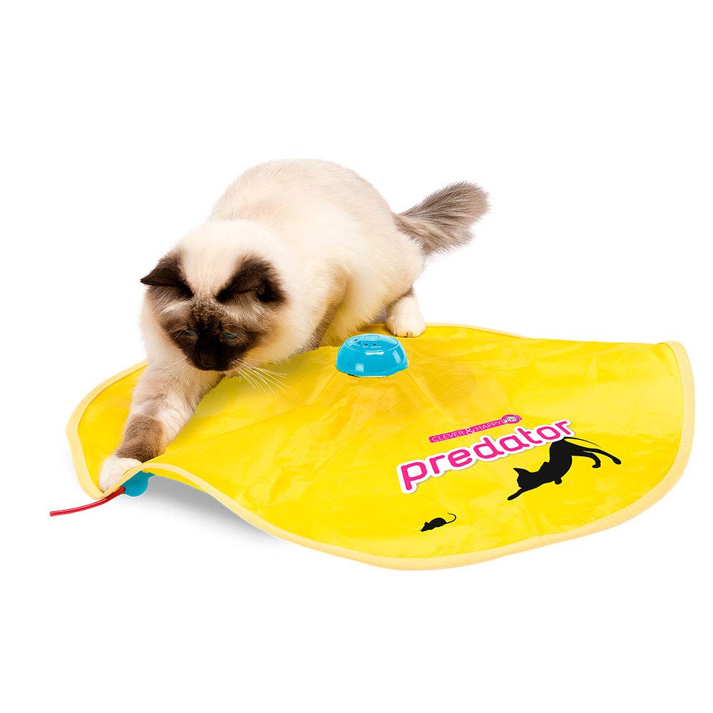 Ferplast Gioco Gatto Interattivo PREDATOR Gioco per Gatto Eletttronico, bacchetta rotante simula caccia, Quattro velocità, Ø 61 x 8 cm