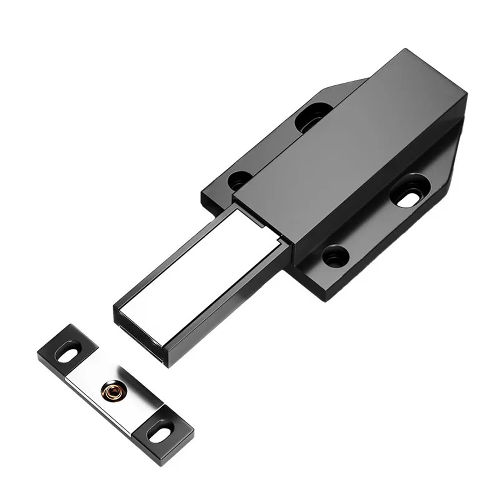 10pcs Magnet Cabinet Door Catches Plastic Push to Open Touch Magnetic Catch Heavy Duty Latch Hardware Stopper for Cabinets and Bookcases(Black)