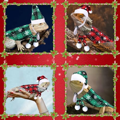 Disfraz Navideño Para Dragón Barbudo Pequeño miniatura 2