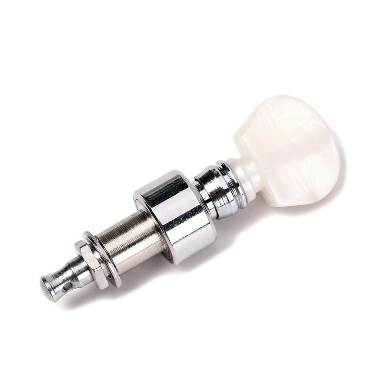 5stücke Banjo-stimmwirbel mit Arretierung Set aus Robustem Metall mit Bernsteinfarbenen Kunststoffknöpfen für Banjo-mechaniken und Stimmschlüssel