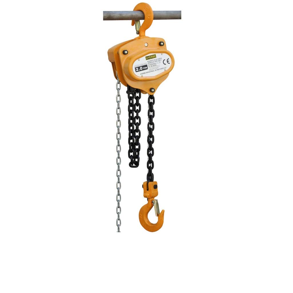 Ayerbe AY-PROF-2000-P Polipasto Manual de Cadena con Capacidad de Carga de Hasta 2000 kg