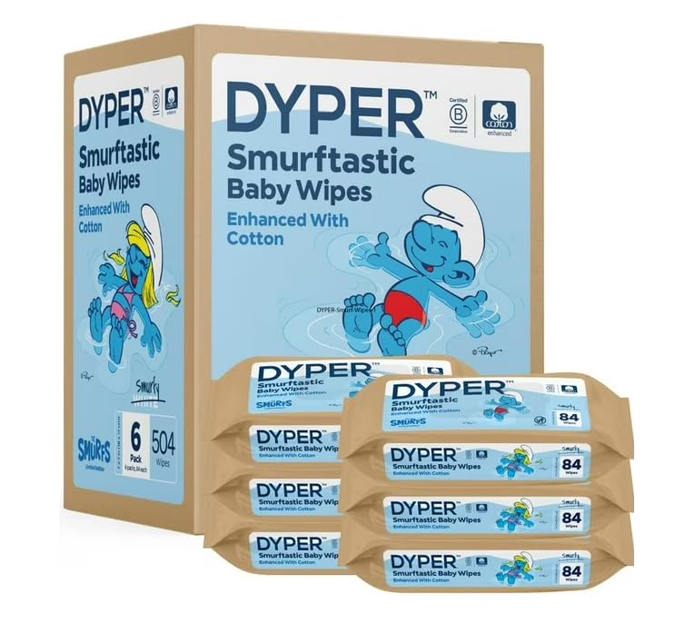 DYPER - Smurftastic Baby Wipes - Hypoallergenic, Fragrance-Free, ...