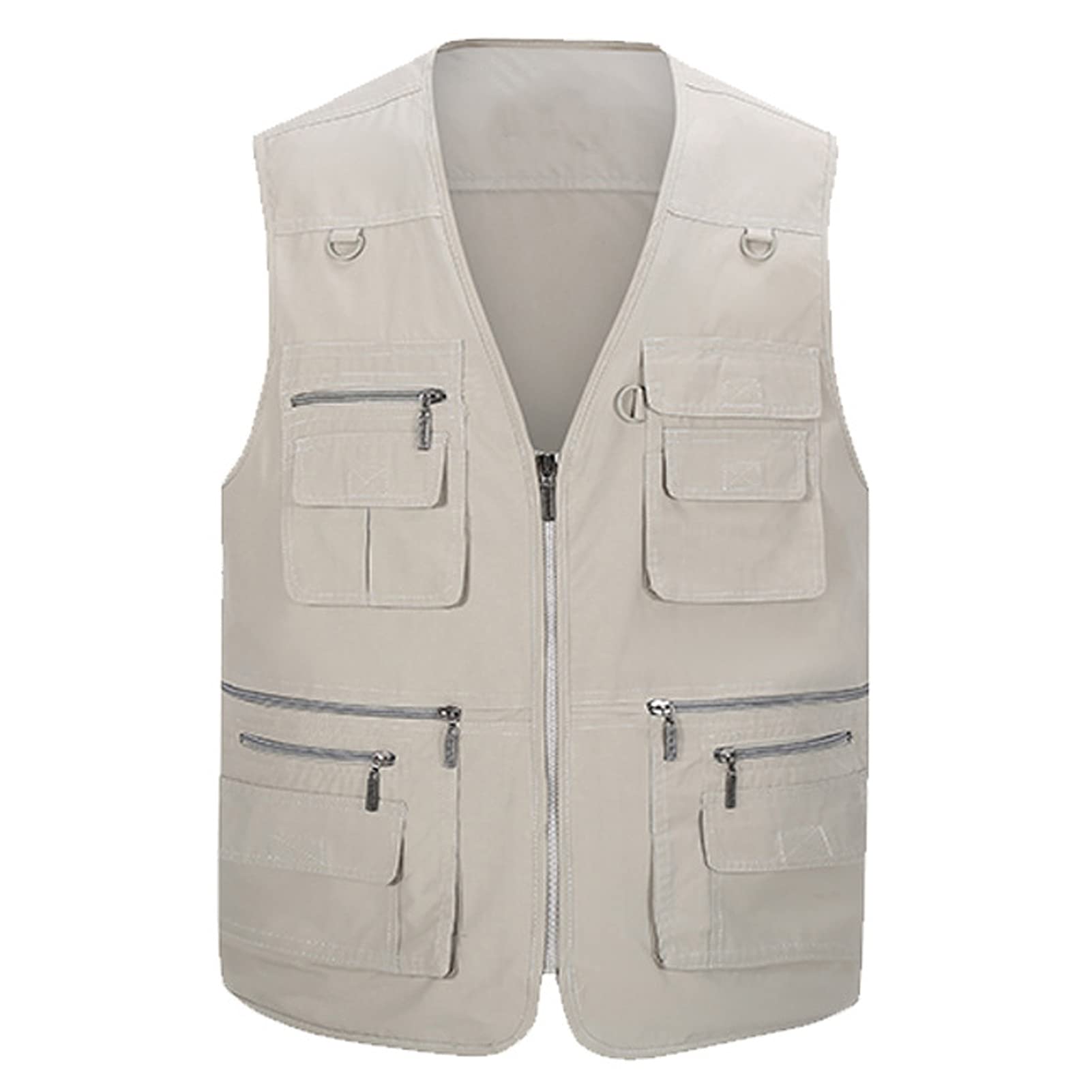 001-XL 001-XL Gilet de pêche en coton 16 poches