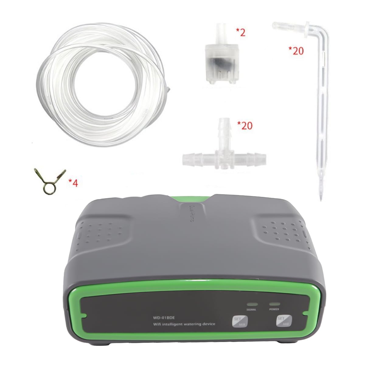 Ausi Sistema di irrigazione automatico, set di irrigazione a goccia, volume d'acqua regolabile, per piante da interno, giardino, piante da balcone