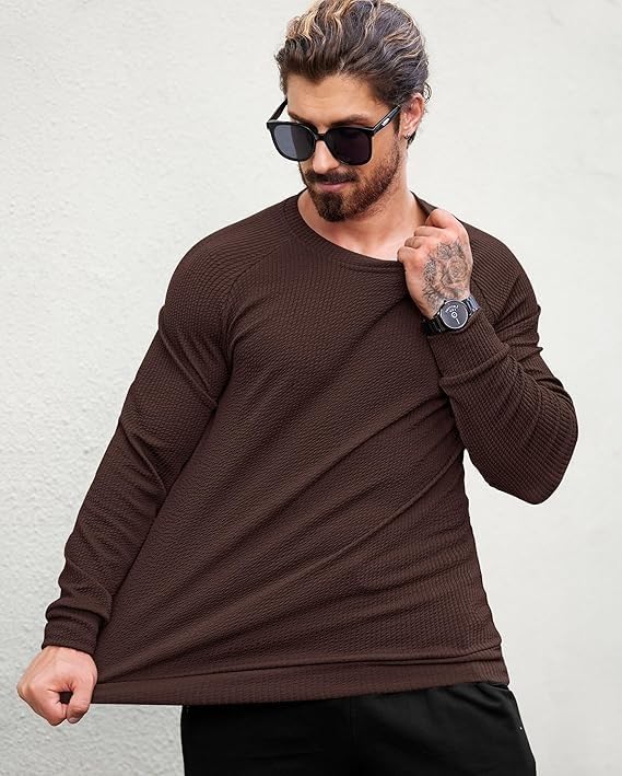 Image of Mens Stripes Full Sleeve Polycotton Tshirt| Comfortable, Lightweight,Breathable, Skin Friendly