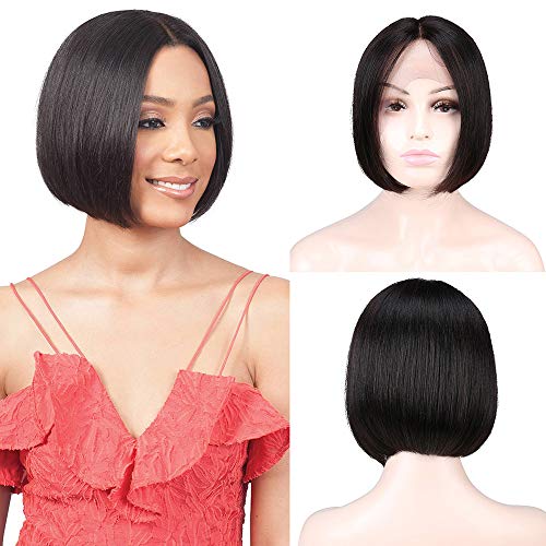 T Part Short Bob Wigs Human Hair Lace Front Wigs Straight Bob Wigs Lace Front Human Hair for Black Woman