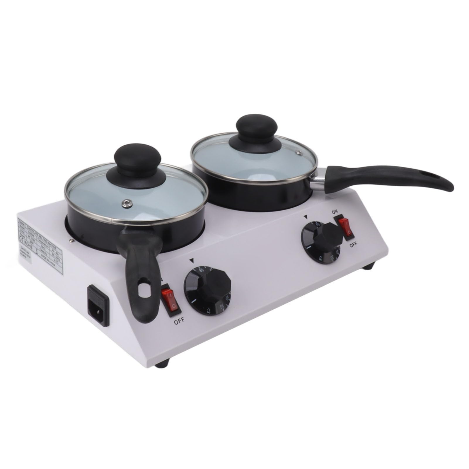 Wakects Macchina elettrica per fusione di cioccolato fusione in alluminio alimentare fusore cioccolato 2 serbatoi Elettrico Tempering Pot (EUspina 220 V)