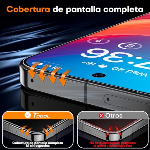 Image of TOCOL for Pixel 9 Pro XL Screen Protector 6.8 9H Hardness Military Grade Shatterproof HD Tempered Glass Easy Installation 2 Pack