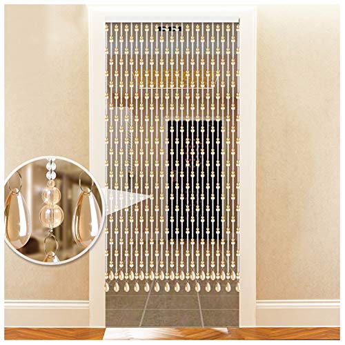 Rideaux de perles de porte en cristal pour cloison de salon et chambre - 3