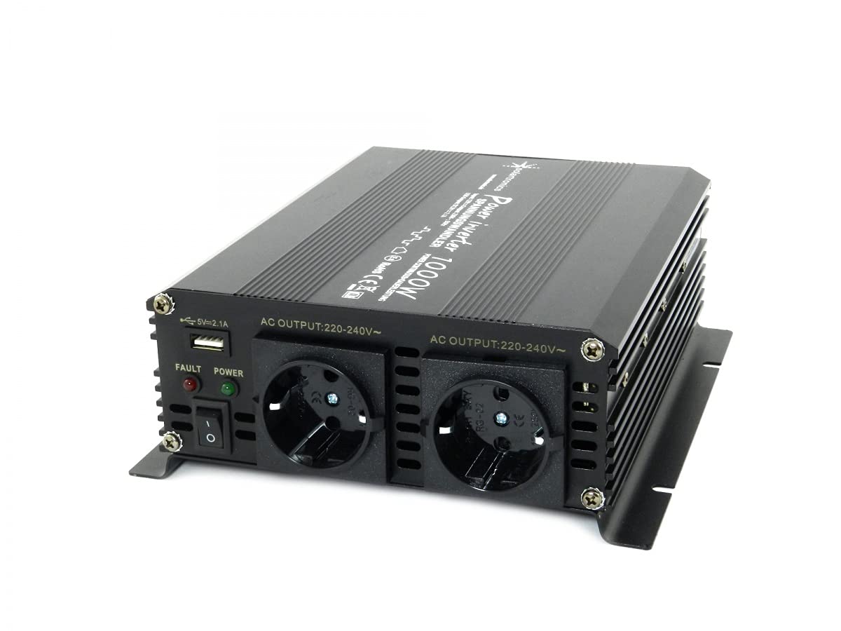 solartronics Komplettset 2x130 Watt Poly Solarmodul 1000 W Spannungswandler 20A Laderegler blau Photovoltaik Inselanlage