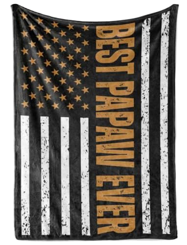 InnoBeta Papaw Gifts for Grandpa, Throw Blanket for Grandfather, Presents from...