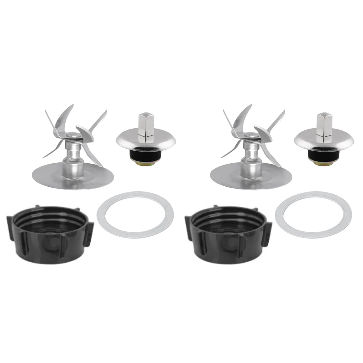 Hndhbfgrt 2X Blender Blade with Coupling Replacement for Osterizer Parts, 6 Point Fusion Blade with Coupling Kit