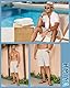 HMIYA Kurze Hosen Herren Leinen Shorts Leichte Bermuda Sommershorts Atmungsaktiv Leinenhose Kurz mit Taschen(Beige,EU-XL)