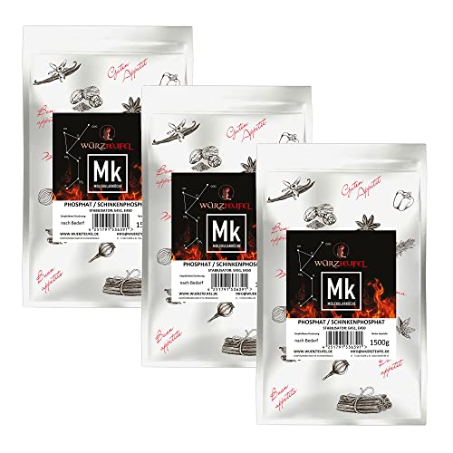 Fosfato, fosfato instantáneo, fosfato de jamón, combinación funcional de fosfato de calidad alimentaria de Europa. 3 bolsas de 1500 g cada una (4,5 kg)