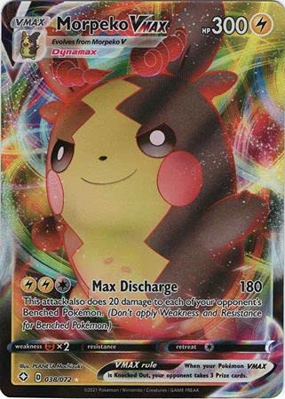  Pokémon Morpeko VMAX Trading Card - 38/72 - Ultra Rare Shining Fates Singles (1)