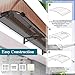 Awning for Door Entrance, Window Awnings Exterior with Aluminum Bracket, UV, Rain & Snow Protection, Durable Polycarbonate Canopy for Entrance, Balcony, Garage, Gray 60x60cm/24x24in