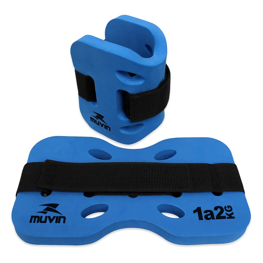 Caneleira Hidroginastica - Tornozeleira Muvin - 1 a 2kg - Azul
