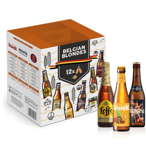 Belgian Blondes Variety Pack Birra Bottiglia, Pacco regalo da 12x33cl