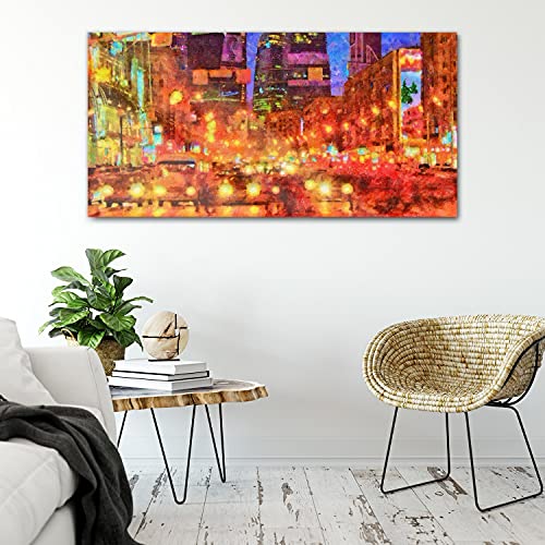 Tableau acrylique paysage 100x50 cm décoration murale salon - 4