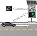 Solar Powered LED Radar Speed Sign - Adjustable Speed Limit, Your Speed Radar Feedback Display for Traffic Roadway Safety, with Accessories