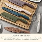 Cuisinart Advantage 12-Piece Kitchen Knife Set, Professional-Quality Nonstick Coated Stainless Steel Knives with Covers, Nonstick Color Coating for Easy Slicing, Ergonomic Handles, G1022-12M