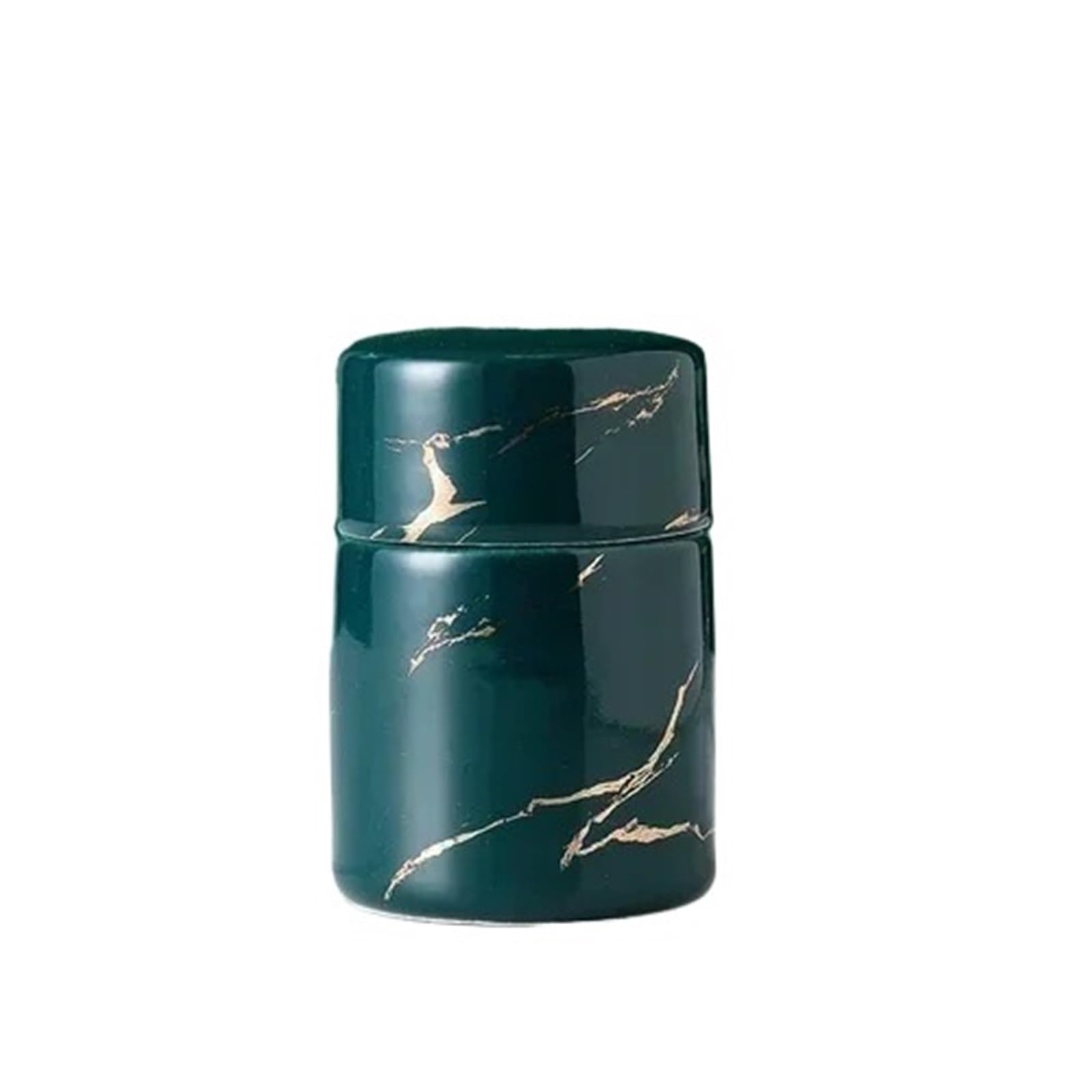 PSNKLMM Ceramic With Cover Dust Proof Organizer Cotton Swab Cartridge Marble Stripes Toothpick Holder Accessories(Color 07)