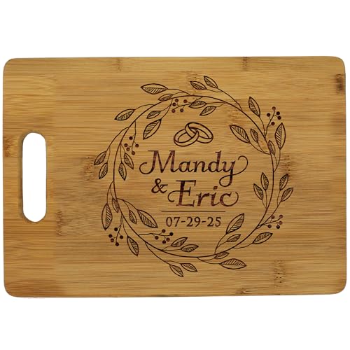 My Personal Memories Personalized Couples Wedding Gift - Custom Engraved Bamboo Wooden Cutting Board...