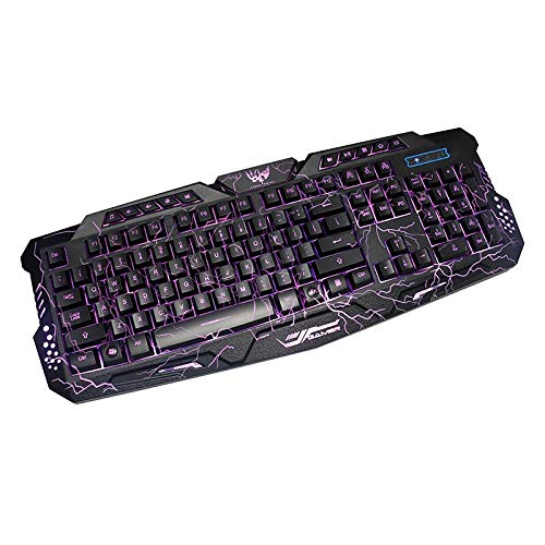 Image of Keyboard Gaming Keyboard Mouse Combos Purple Blue Red Breathing Led Backlight Usb Wired Keyboard for Pc