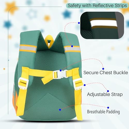 Image of Storite Kids Backpack for Boys & Girls 8L (3-6 Years) | Cute Crab Design Lightweight Toddler School Bag | Nursery & Preschool Cartoon Backpack with Front Pocket
